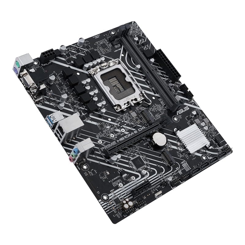 ASUS PRIME H610M-E D4-CSM, Scheda Madre Intel mATX, Slot DDR4, Nera — miniatura 4