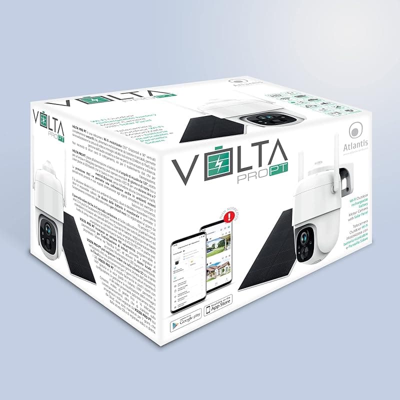 ATLANTIS telecamera motorizzata Volta Pro PT A16-VL66P, 360° PTZ, Wi-Fi senza fili interno esterno a batteria ricaricabile,pannello solare,videocamera sorveglianza,visione — miniatura 9
