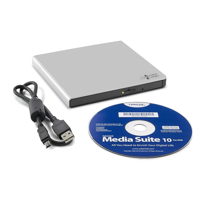 Hitachi LG Masterizzatore DVD Esterno Silver USB 2.0 GP57ES40 — miniatura 3