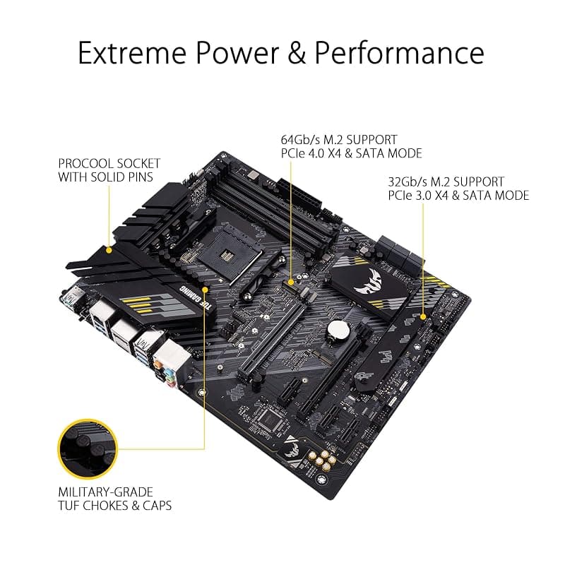 ASUS TUF GAMING B550-PLUS, Scheda Madre AMD ATX, Slot DDR4, Nera — miniatura 4
