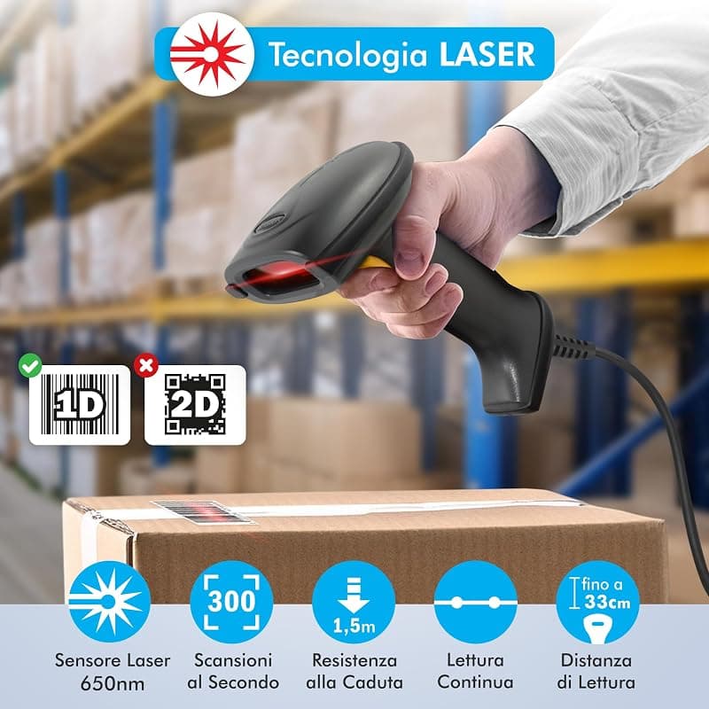 Atlantis Barcode Scanner USB A08-LS160 — miniatura 2