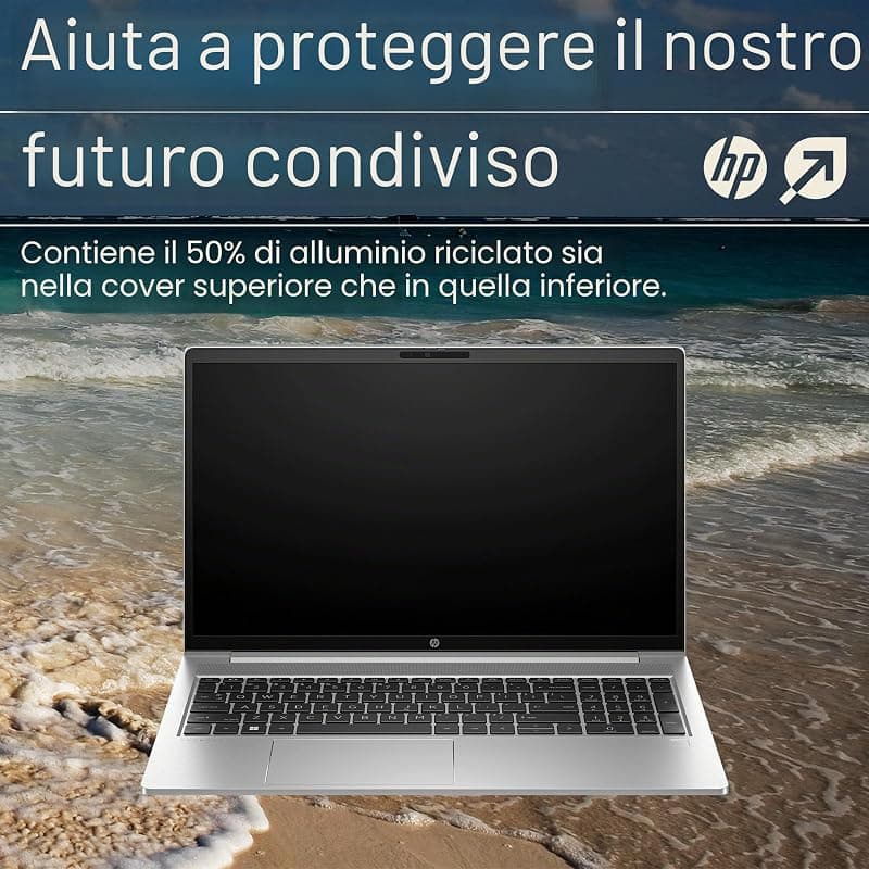 HP ProBook 450 G10 B2MS1ES, Intel Core i7-1355U, Computer Portatile 39,6 cm (15.6") Full HD, 8GB DDR4-SDRAM, 512GB SSD NVMe, Wi-Fi 6E (802.11ax), FreeDOS, Tastiera — miniatura 6