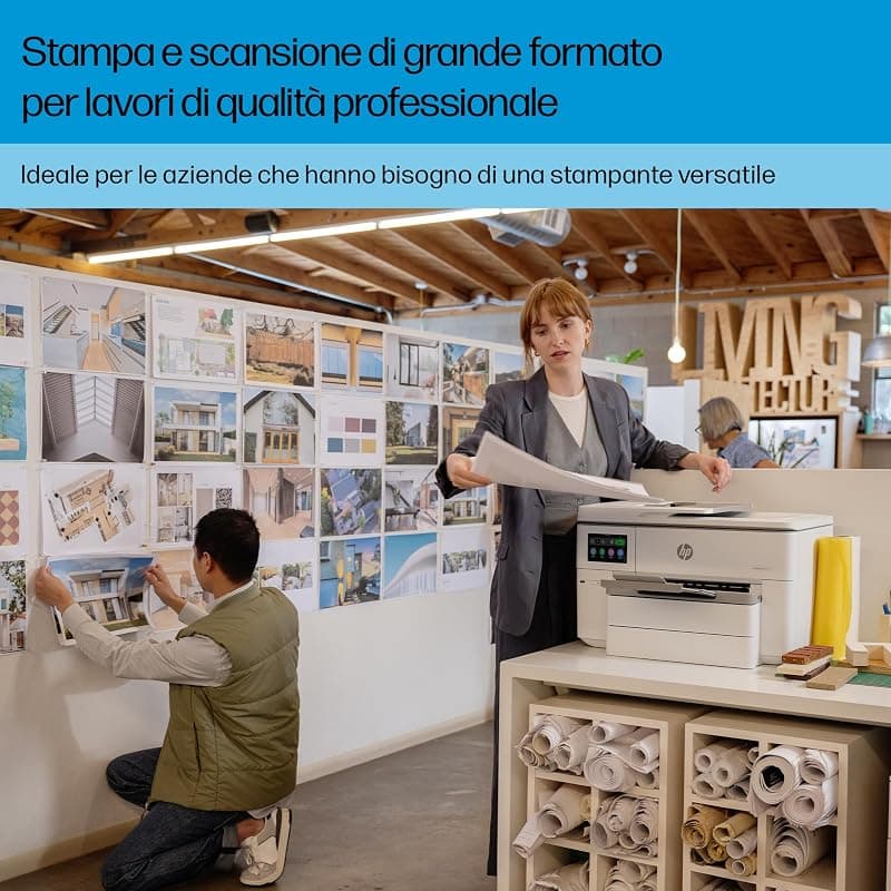HP OfficeJet Pro 9730e 537P6B, Stampante Multifunzione per Grandi Formati, a Colori, Fronte e Retro Automatico, 22 ppm, Wi-Fi, Smart, 3 Mesi di Inchiostro Instant Ink Inclusi — miniatura 6