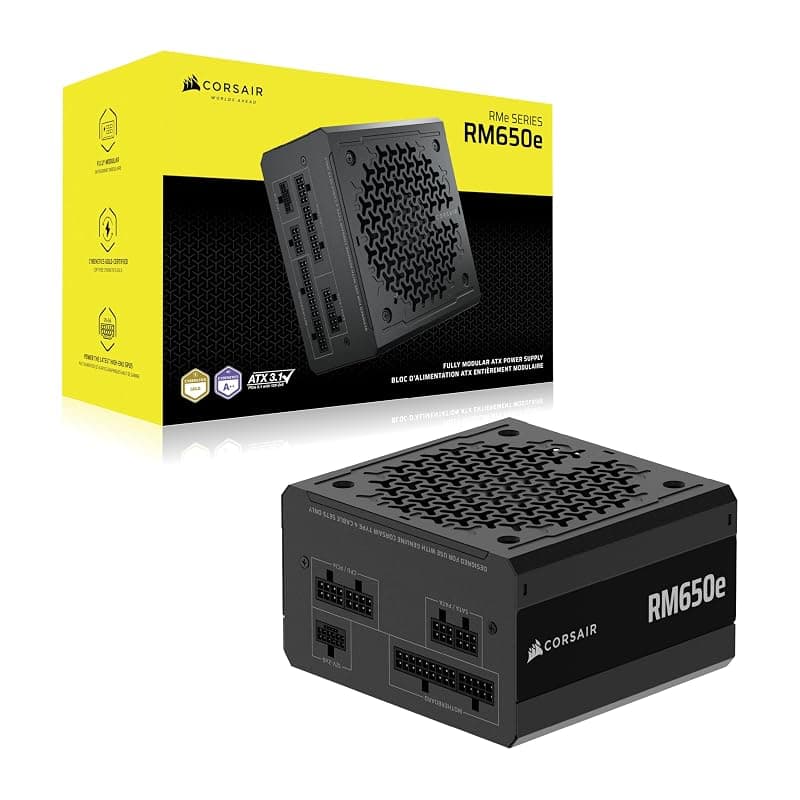 CORSAIR RM650e (2025) Alimentatore ATX completamente modulare a basso rumore con cavo 12V-2x6 - conforme a ATX 3.1 e PCIe 5.1, efficienza Cybenetics Gold, condensatori a 105°C — miniatura 7