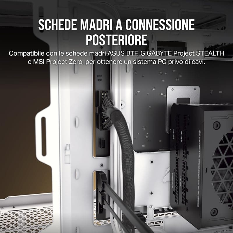 CORSAIR 2500D AIRFLOW mATX PC Case - Nessuna Ventola Inclusa - Design a Doppia Camera - Ampia Flessibilità di Raffreddamento - Compatibile con Schede Madri a Connessione Inversa — miniatura 4
