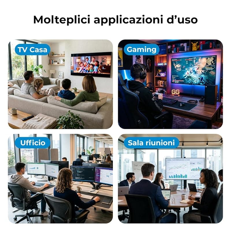 Vultech Cavo HDMI to HDMI 1 MT V. 2 3D 4K 60Hz AA14301PRO — miniatura 3