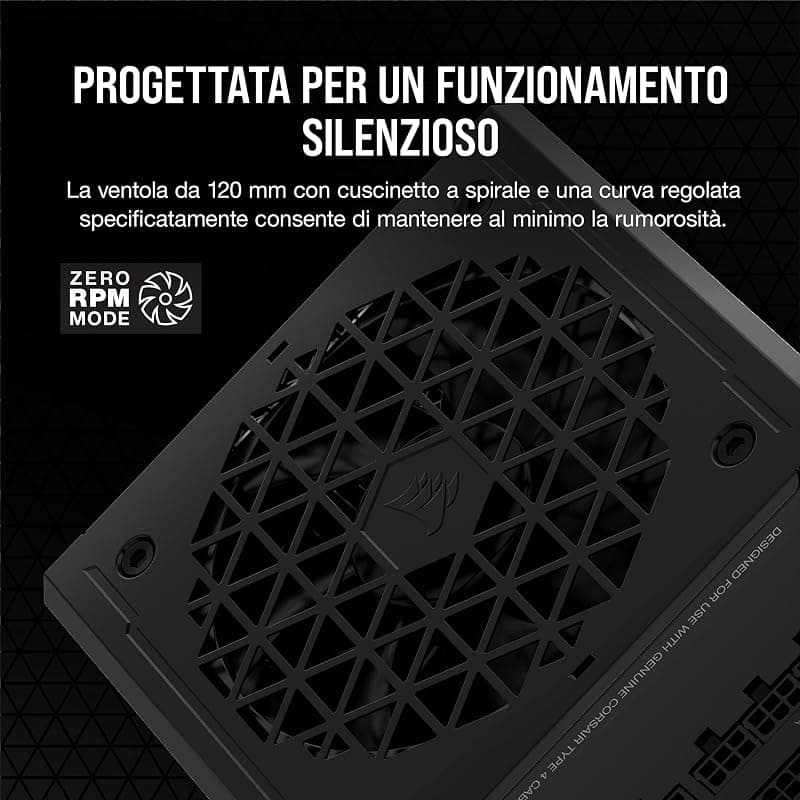 Corsair Alimentatore RM1000e ATX 1000W Fan 12CM 80+ Gold CP-9020264-EU — miniatura 5