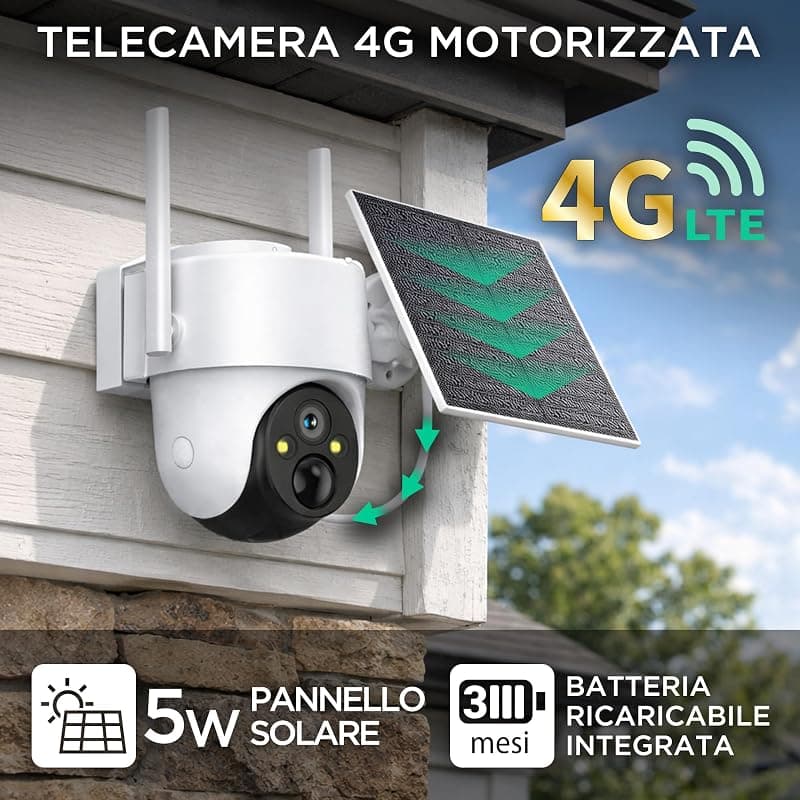 Atlantis Telecamera OUT-Door Volta Pro 4G/LTE Motorizzata con Batteria e Pannello Solare A16-VL70P-4G — miniatura 3