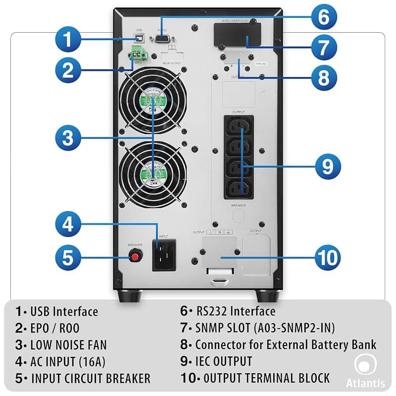 Atlantis UPS Linepower 3002XLN 3000VA/2100W A03-OP3002XLN — miniatura 6