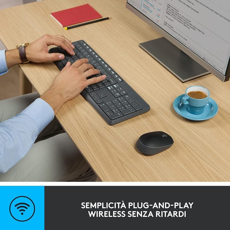 Logitech Kit Tastiera + Mouse Wireless MK235 920-007913 — miniatura 4
