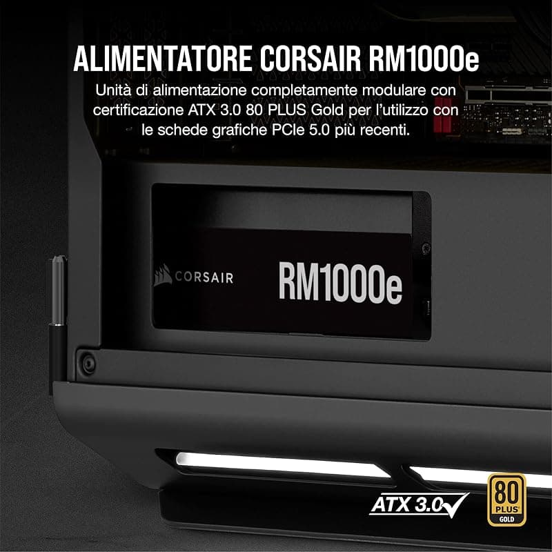 Corsair Alimentatore RM1000e ATX 1000W Fan 12CM 80+ Gold CP-9020264-EU — miniatura 2