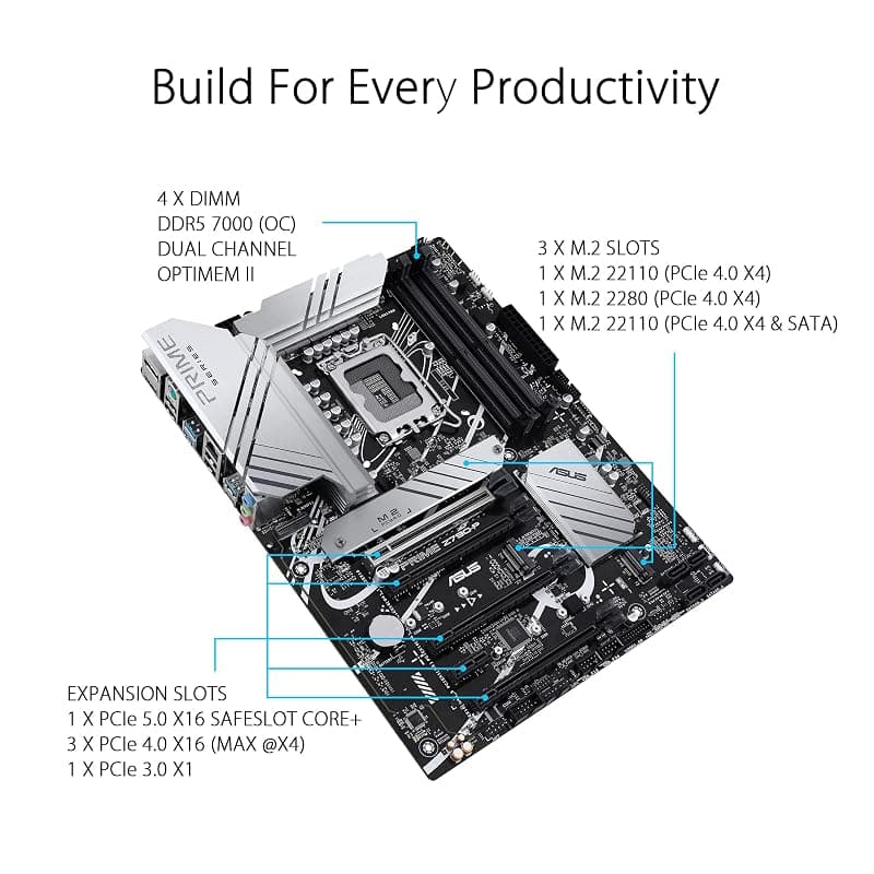 ASUS PRIME Z790-P, Scheda Madre Intel ATX, Slot DDR5, Nera — miniatura 3