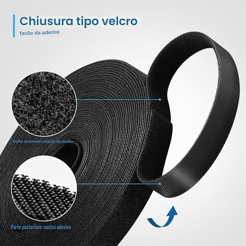 Ewent Fascette per Cavi con Chiusura a Strappo Riutilizzabile 10MT EW1563 — miniatura 3