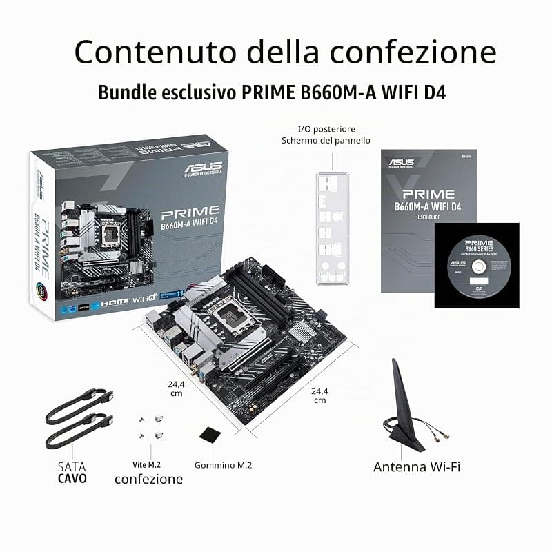 ASUS PRIME B660M-A WIFI D4, Scheda Madre mATX, Slot DDR4, Nera — miniatura 6