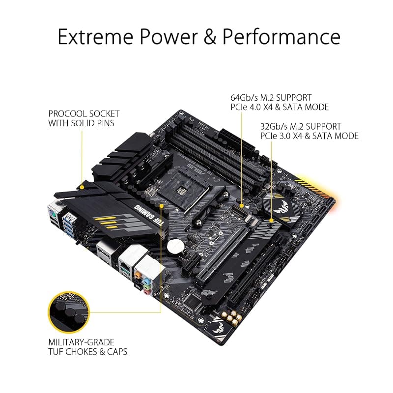 ASUS TUF GAMING B550M-PLUS, Scheda Madre AMD mATX, Slot DDR4, Nera — miniatura 4