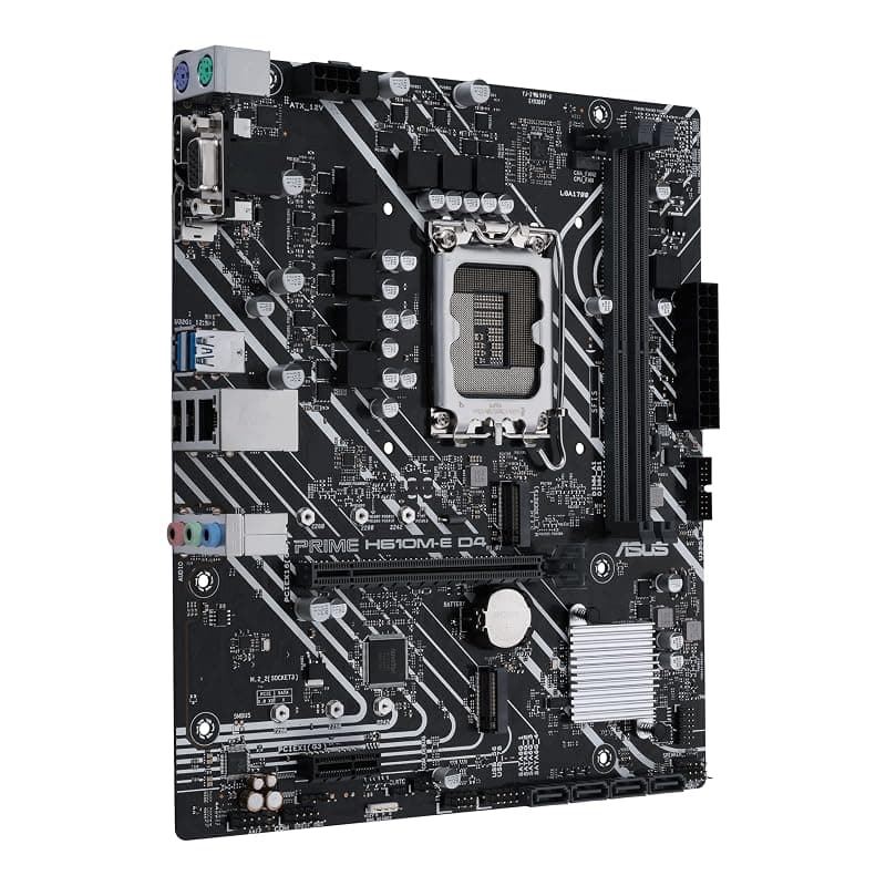 ASUS PRIME H610M-E D4-CSM, Scheda Madre Intel mATX, Slot DDR4, Nera — miniatura 2