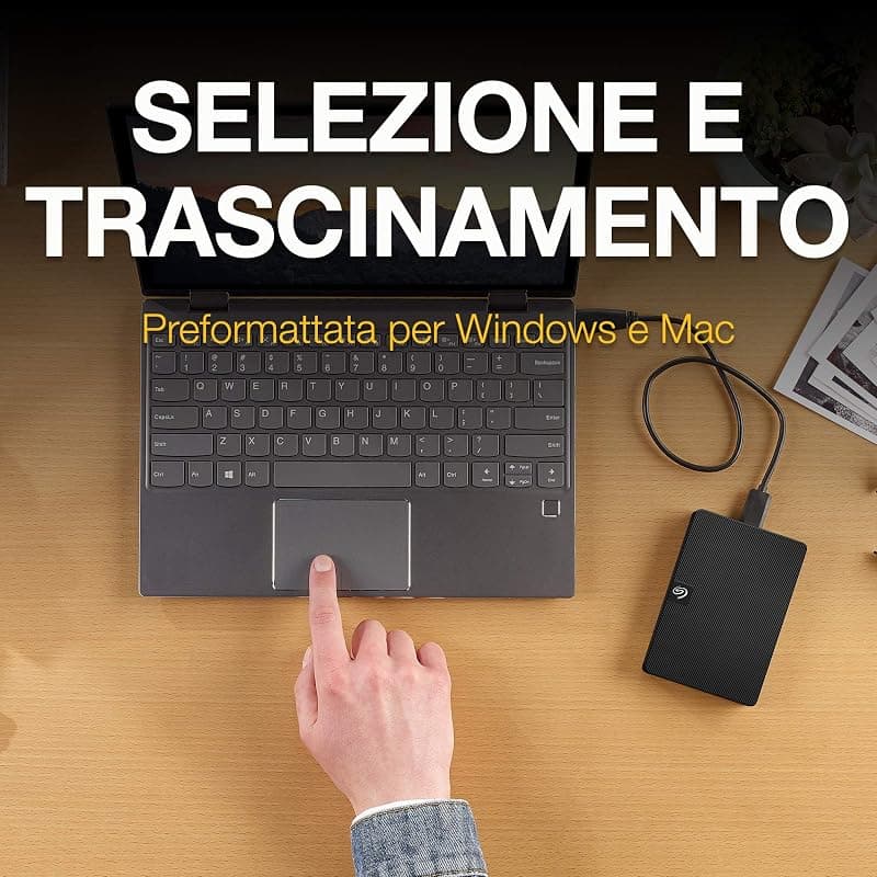 Seagate Expansion, 2 TB, External Hard Drive HDD, 2.5 Inch, USB 3.0, PC & Notebook, 2 Years Rescue Services (STKM2000400) — miniatura 6
