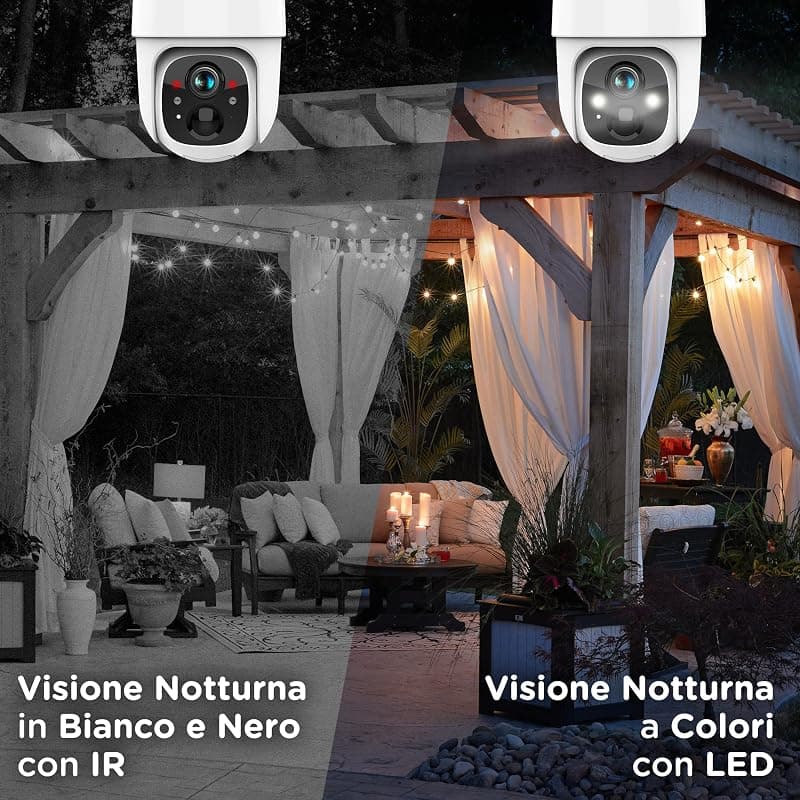 ATLANTIS telecamera motorizzata Volta Pro PT A16-VL66P, 360° PTZ, Wi-Fi senza fili interno esterno a batteria ricaricabile,pannello solare,videocamera sorveglianza,visione — miniatura 3