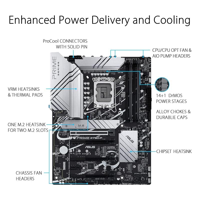 ASUS PRIME Z790-P, Scheda Madre Intel ATX, Slot DDR5, Nera — miniatura 2