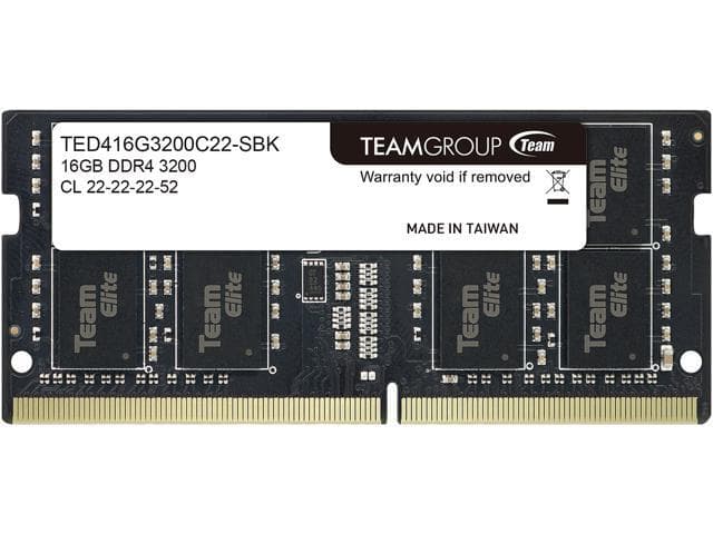Team Group Elite RAM SO-DDR4 16GB 3200MHZ TED416G3200C22-S01