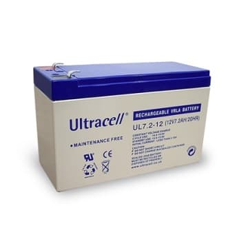Ultracell Batteria al Piombo 12V-7,2 AH Faston 187 4,8 MM CP-BAT-0312