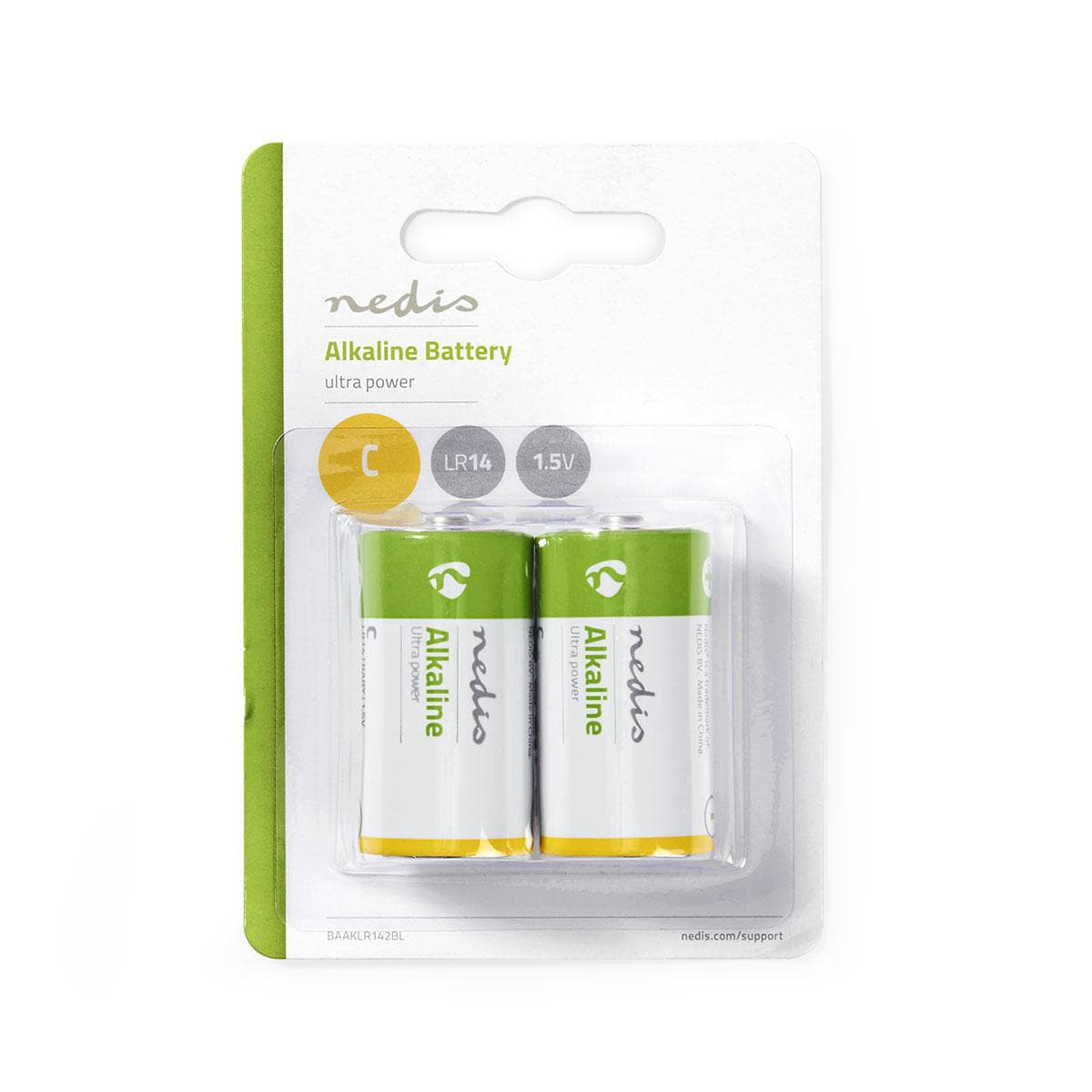 Nedis Batteria Alcaline Tipo C 2PZ BAAKLR142BL
