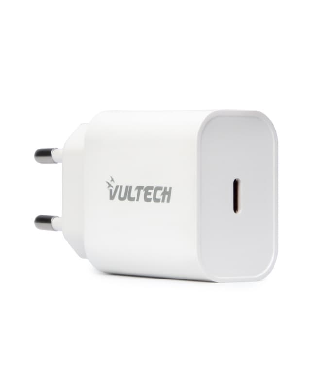 Vultech Caricatore da Rete Elettrica USB Type-C 20W CC-120PDCWH