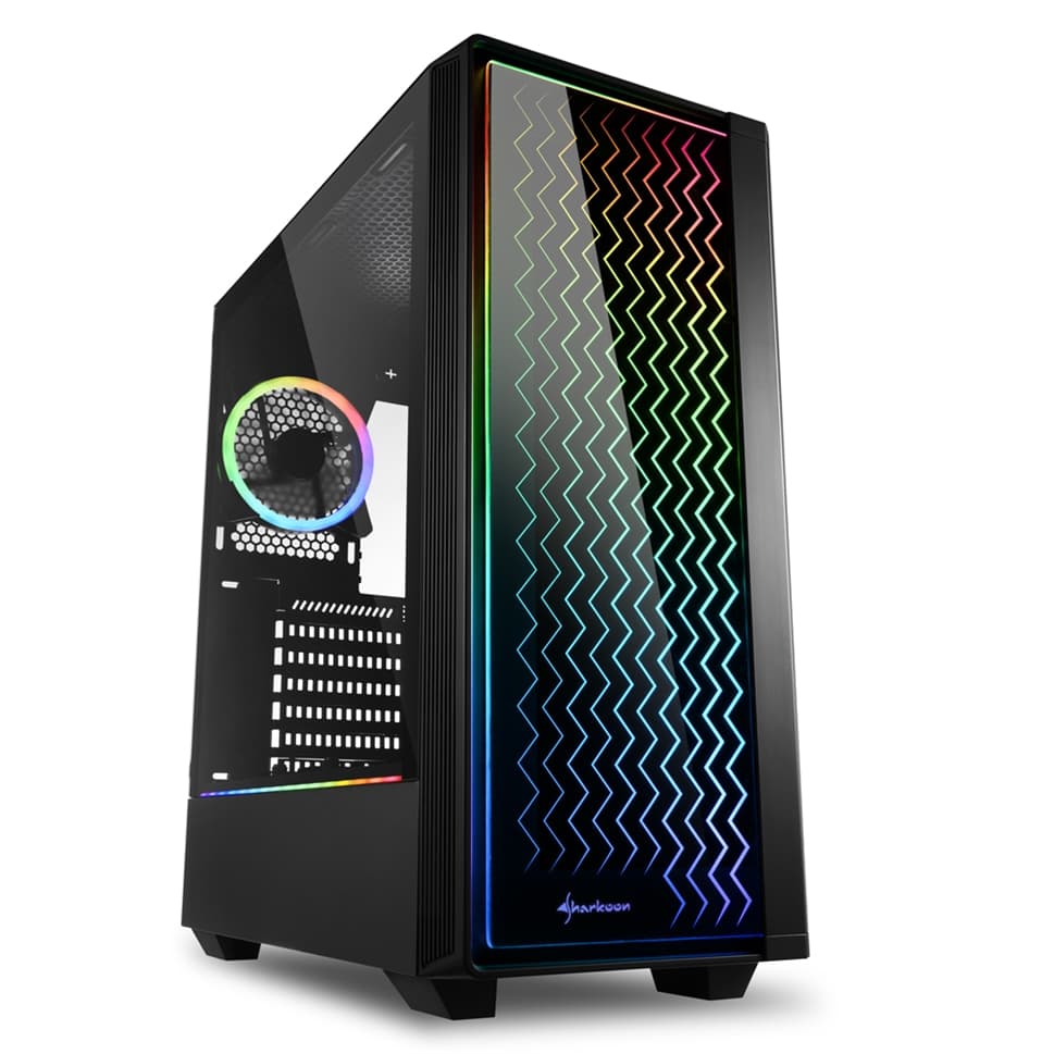 Sharkoon Case ATX RGB LIT 200 Pannello in Vetro No Alim