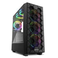 Sharkoon Case ATX RGB HEX Pannello in Vetro No Alim