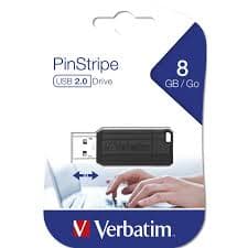 Verbatim Pendrive Pinstripe 8GB USB 2.0 49062