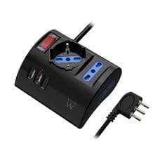 Ewent Multipresa da Scrivania 2 Prese ITA 1 ITA/Schuko + 2 USB + 1 USB-C EW3869