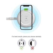Devia Caricatore Allen Wireless Ultrasottile per Smartphone 15W Bianco DECW15170W