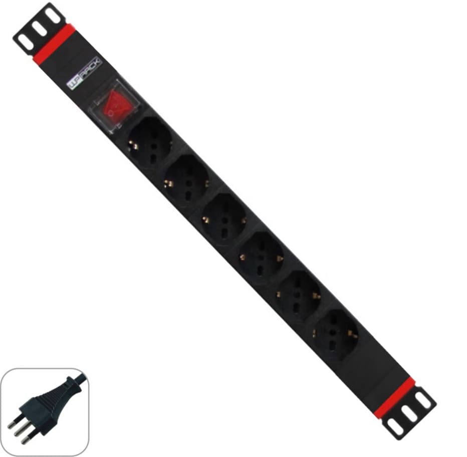 WP Multipresa Rack 19" 6 x ITA/Schuko Spina Italiana 16A WPN-PDU-I01-06