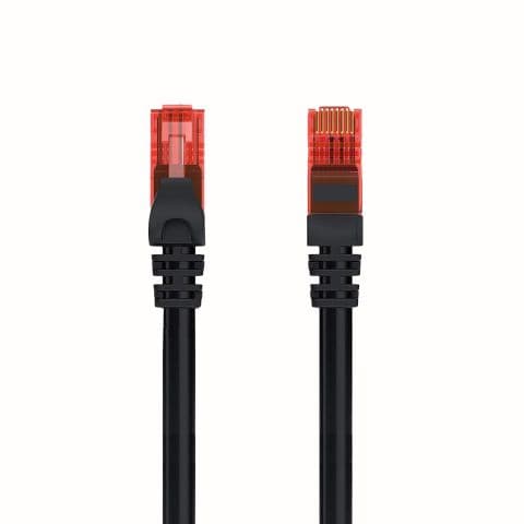 Ewent Cavo di Rete U/UTP Patch Cord 0,5MT CAT 6 Color Nero WY40150