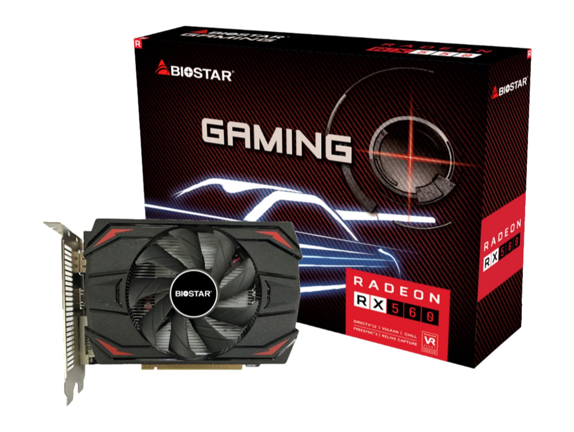 Biostar Scheda Video Radeon RX560 4GB GDDR5 HDMI/Display-Port/DVI VA5615RF41