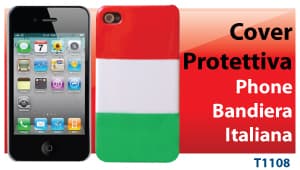 Hantol Cover Protettiva per iPHONE 4/4S con Bandiera Italiana T1108