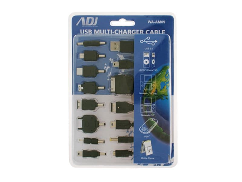 ADJ Caricabatteria Universale per Console PSP e Telefoni iPhone Nokia Samsung ADJACOFAM09