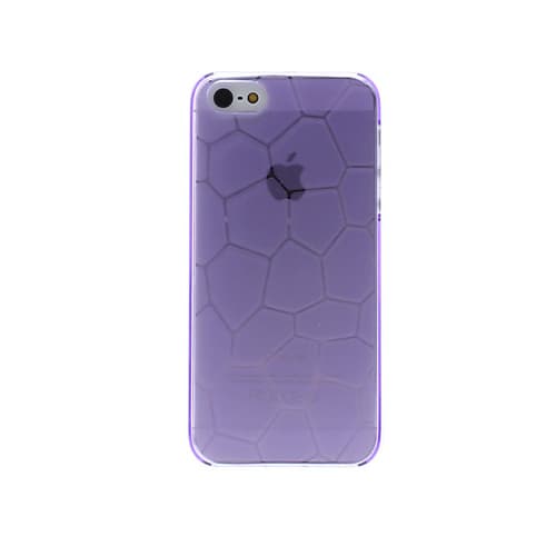 Cover in Policarbonato Trasparente con Fantasia a Mosaico per iPhone 5 Viola
