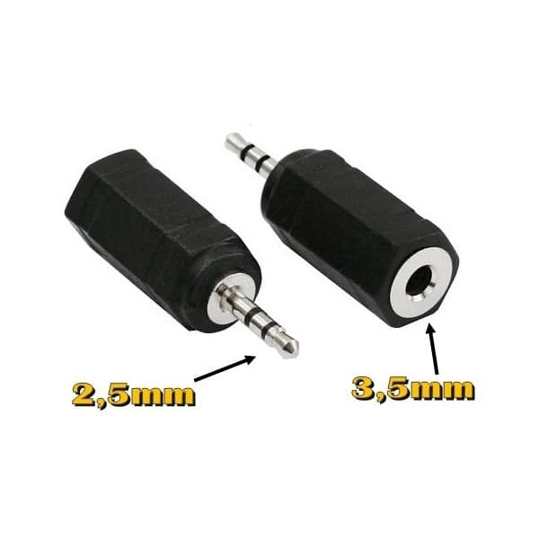 Techmade Convertitore Jack Maschio 2,5" Femm. 3,5" A-2,5M-3,5F
