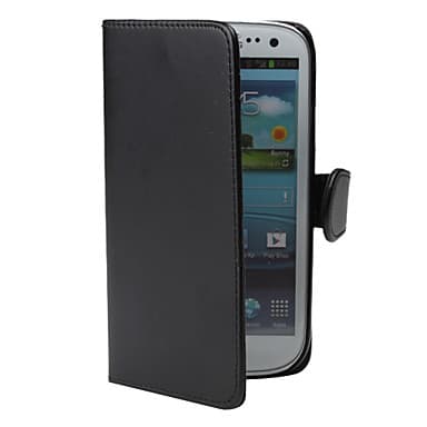 Cover in Semipelle Nera a Flip per Galaxy S3 I9300