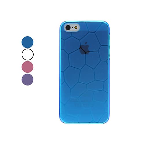 Cover in Policarbonato Azzurra Trasparente con Fantasia a Mosaico per iPhone 5