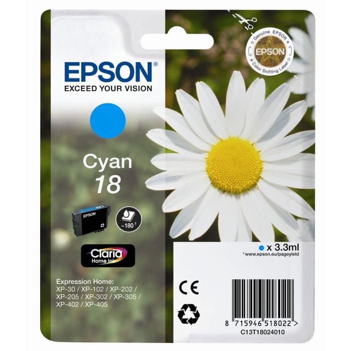 Epson Cartuccia Originale Expression Home Ciano C13T18024020
