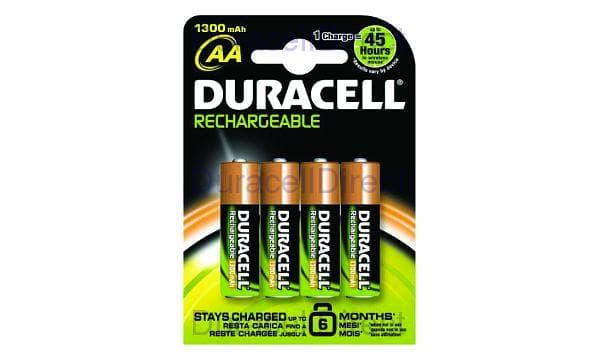 Duracell Supreme Pila Ricaricabile in Confezione Stilo AA da 4 PZ 1300mAh MIGNON/HR6