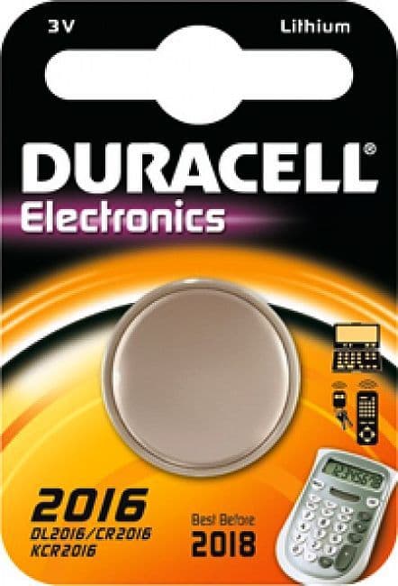 Duracell Batteria al Litio 2016 3V 22MM x 3MM DL2016/CR2016/KCR2016