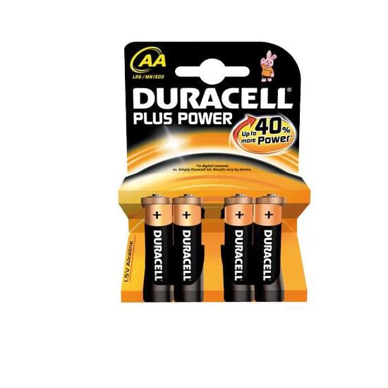 Duracell Stilo Plus Power AA 1,5V 2800MAH Confezione 4 PZ LR6 / MN1500