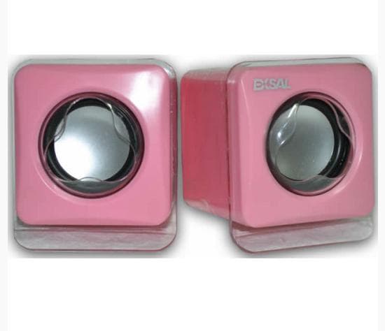 Exsal Casse Speaker 2.0 Autoalimentate USB 2.5W Colore Rosa EC-A02P