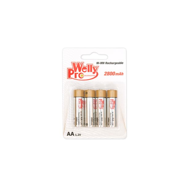 Welly Pro Blister da 4 Batterie Stilo Ricaricabili NiMH 2800 MAH CM-BAT-1028