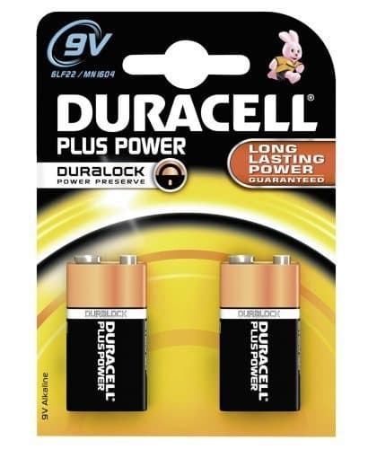 Duracell Plus Power Pila 9V Confezione 2PZ MN1604B2
