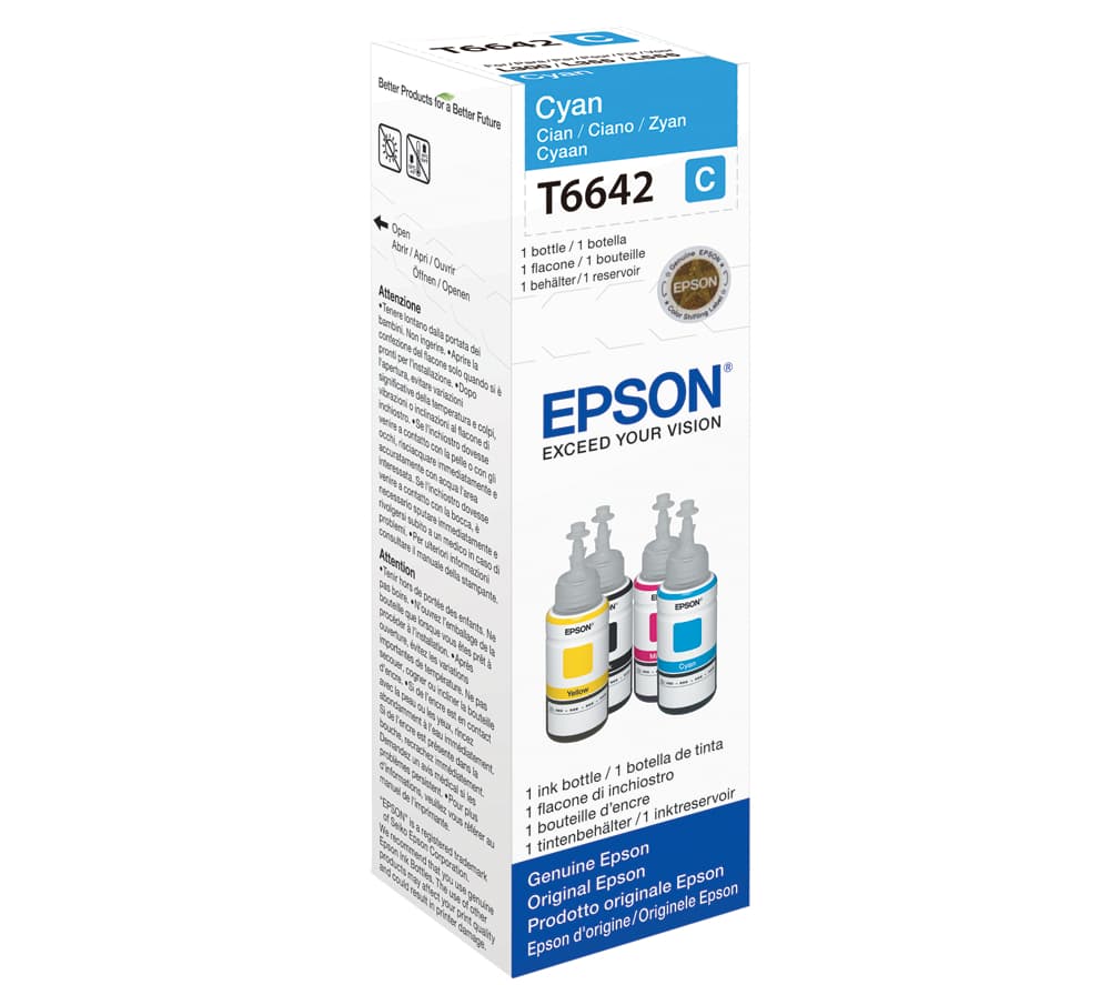 Epson Ecotank Flacone T6642 Ciano 70ML C13T664240