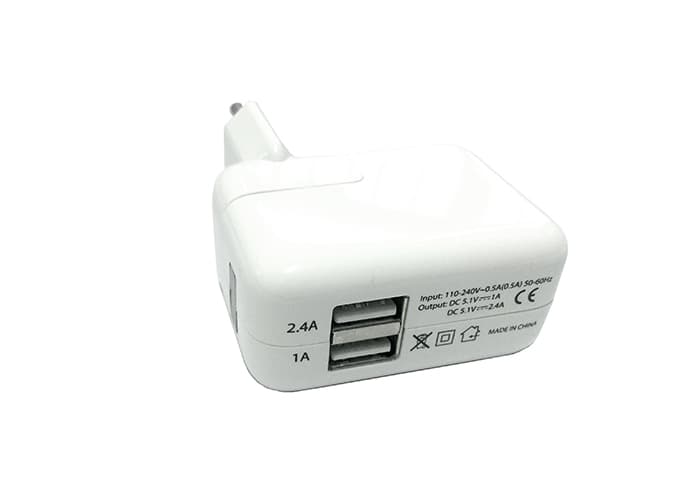 Tecno Caricatore USB Universale Rete Elettrica 2 Porte USB 1A - 2.4A TC-720